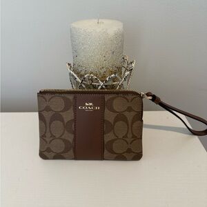 Coach Brown Wristlet